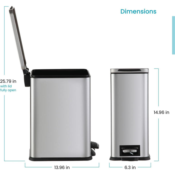 2.6 Gallon Slim Trash Can