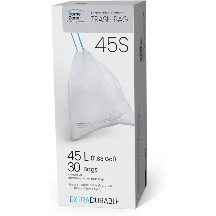 Code 45S Kitchen Trash Bags, 30 Count