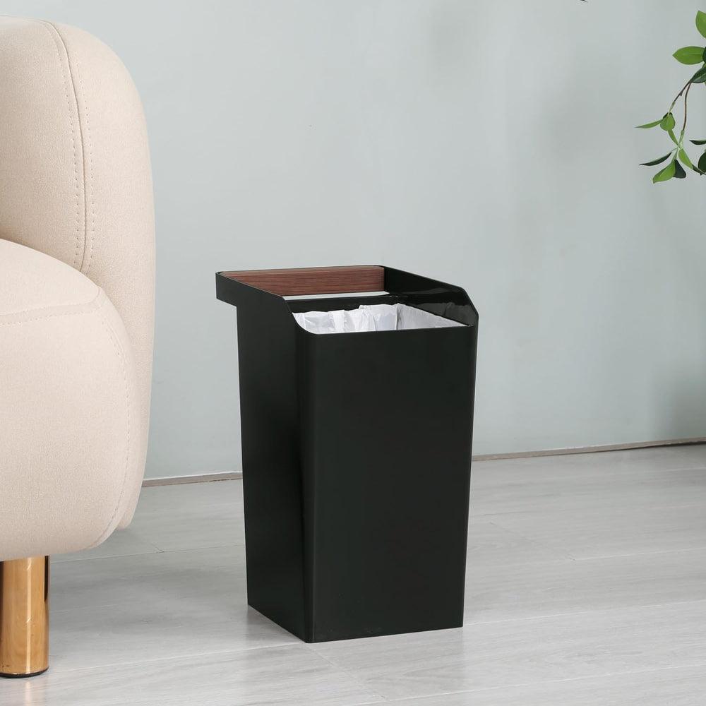 Virtuoso Collection - 2 Gallon Small Square Open Top Trash Can with Handle - Serene Green, 2-Pack - Home Zone Living
