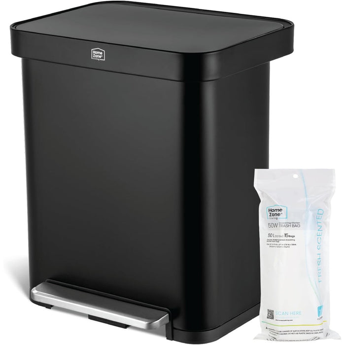 Virtuoso 2.0 - 13 Gallon Liner-Free Step Pedal Kitchen Trash Can