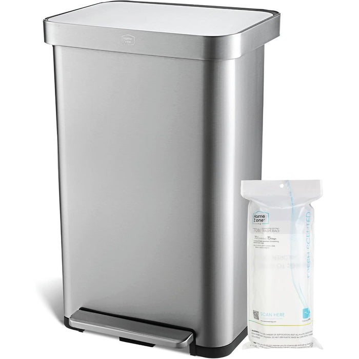 Virtuoso 2.0 - 18.5 Gallon Liner-Free Step Pedal Kitchen Trash Can