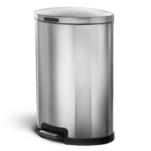 12 Gallon Semi-Round Kitchen Trash Can - Home Zone Living