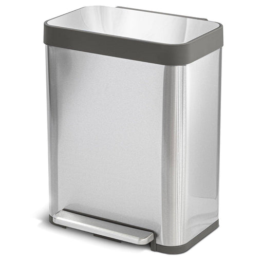 Virtuoso Collection - 13 Gallon Liner-Free Step Pedal Kitchen Trash Can - Home Zone Living