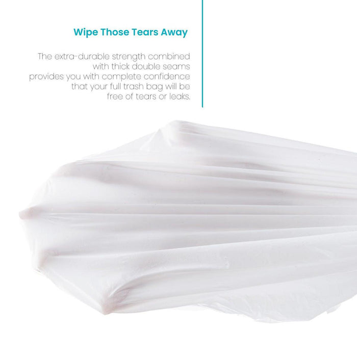12 Gallon Kitchen Trash Bags with Drawstring Handles, Heavy Duty Custom Fit Design for Standard 45 to 50 Liter Kitchen Trash Cans, Code 45S, 60 Count - Home Zone Living
