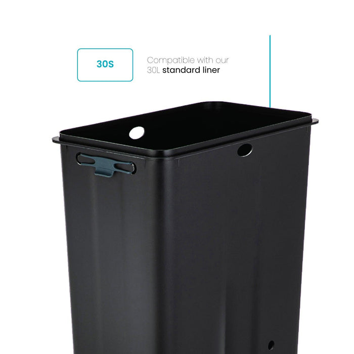 8 Gallon Kitchen Trash Bags with Drawstring Handles, Heavy Duty Custom Fit Design for Standard 30 Liter Kitchen Trash Cans, Code 30S, 60 Count - Home Zone Living