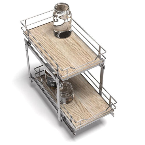 Virtuoso Collection - 12" W - Two Tier Pull-Out Cabinet Organizer - Home Zone Living