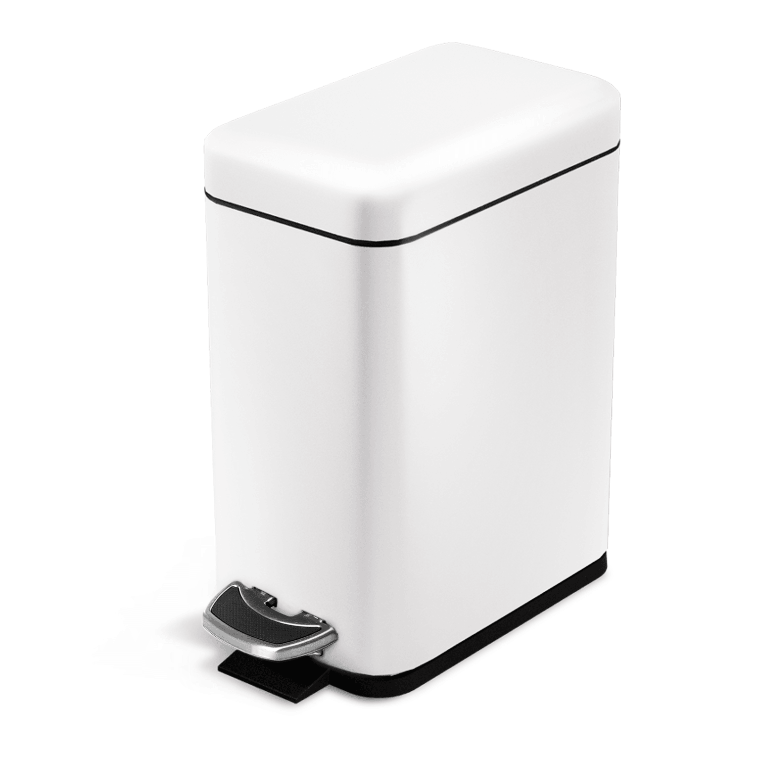 1.3 Gallon Slim Bathroom Trash Can - 5 Liter
